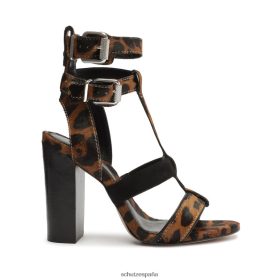 Schutz España P46XRJ133 serpiente natural | Schutz sandalia chantelle de piel con estampado de leopardo