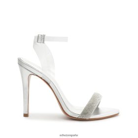 Schutz España P46XRJ241 plata cristal | Schutz sandalia irina de napa metalizada