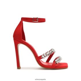 Schutz España P46XRJ373 club rojo | Schutz sandalia de nobuk de lino