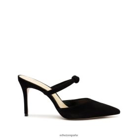 Schutz España P46XRJ439 negro | Schutz zapatos de tacón casual de nobuck con perlas