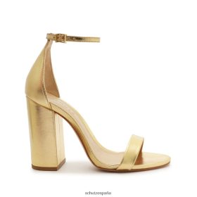 Schutz España P46XRJ46 oro | Schutz Sandalia cadey lee block de piel metalizada