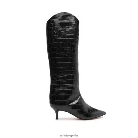 Schutz España P46XRJ739 negro | Schutz bota maryana lo de piel con relieve de cocodrilo