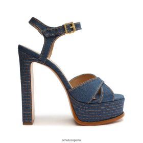 Schutz España P46XRJ79 azul | Schutz sandalia vaquera casual alta keefa