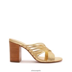 Schutz España Zapatos P46XRJ200 oro | Schutz sandalia evangeline de piel metalizada