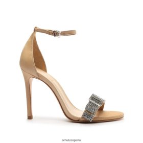 Schutz España Zapatos P46XRJ347 beige | Schutz sandalia perlah de nobuk y strass