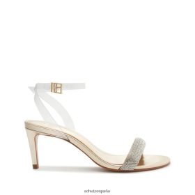 Schutz España Zapatos P46XRJ449 platino | Schutz sandalia media de vinilo irina
