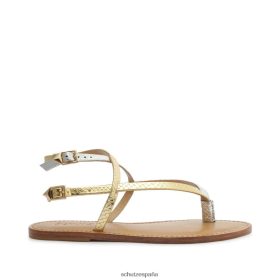 Schutz España Zapatos P46XRJ539 prata | Schutz sandalia elsie de piel con relieve de serpiente