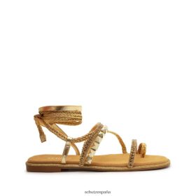 Schutz España Zapatos P46XRJ542 oro | Schutz sandalia de napa de verano