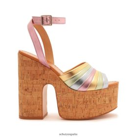 Schutz España Zapatos P46XRJ632 oro | Schutz sandalia imani de piel metalizada