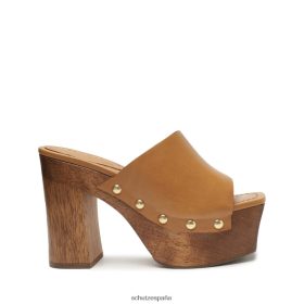 Schutz España Zapatos P46XRJ635 caramelo desnudo | Schutz sandalia casual dixie de cuero
