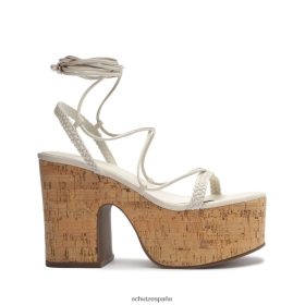 Schutz España Zapatos P46XRJ683 perla | Schutz sandalia maxima de piel con aberturas