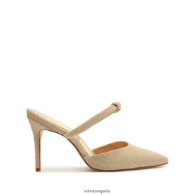 Schutz España Zapatos P46XRJ686 arena | Schutz Zapatos de salón metalizados de lino casual perla