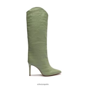 Schutz España Zapatos P46XRJ767 sabio | Schutz bota maryana de piel con relieve de cocodrilo