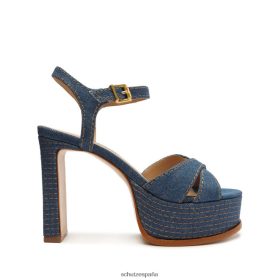 Schutz España Zapatos P46XRJ83 azul | Schutz sandalia casual de mezclilla keefa