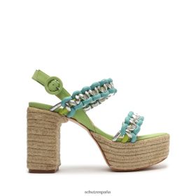 Schutz Zapatos P46XRJ111 verde lima | Schutz sandalia juliet plataforma ante y piel