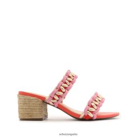 Schutz Zapatos P46XRJ138 coral | Schutz sandalia juliet media de ante y piel