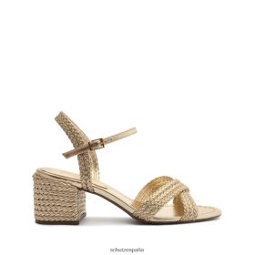 Schutz Zapatos P46XRJ15 oro | Schutz sandalia karima block de napa metalizada