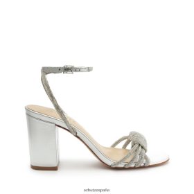 Schutz Zapatos P46XRJ21 plata | Schutz Sandalia Jewell Block de napa metalizada