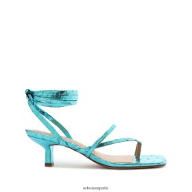 Schutz Zapatos P46XRJ378 turquesa | Schutz sandalia media metalizada Lily