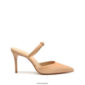 Schutz Zapatos P46XRJ441 verdadero beige | Schutz zapatos de tacón casual de nobuck con perlas