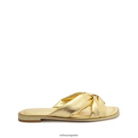 Schutz Zapatos P46XRJ549 oro oro | Schutz sandalia plana de hadas