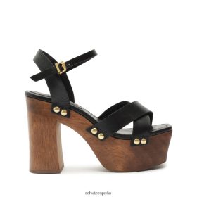Schutz Zapatos P46XRJ618 negro/oro | Schutz sandalia gaylah de piel