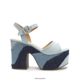 Schutz Zapatos P46XRJ624 azul | Schutz sandalia vaquera con plataforma isabelle