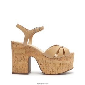 Schutz Zapatos P46XRJ636 verdadero beige | Schutz Sandalia Keefa de piel de napa con aberturas