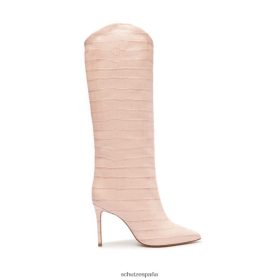 Schutz Zapatos P46XRJ795 rubor | Schutz bota maryana de piel con relieve de cocodrilo